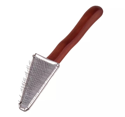 Picture of DezynaDog Soft Triangle Slicker Brush